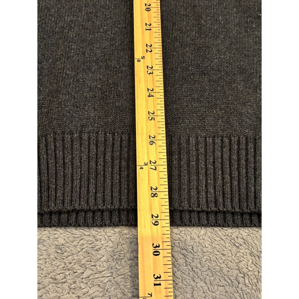 Eddie Bauer Henley Sweater Mens XL Cotton Gray Heavyweight Long Sleeve Pullover - Picture 4 of 5